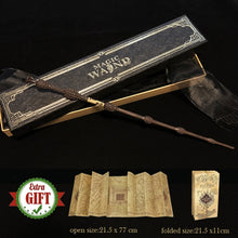 Load image into Gallery viewer, 32 Kinds of Metal Core Potter Magic Wands Cosplay Dumbledore Voldemort Lucius Malfoy Harried Magical Wand Ribbon Box with Gifts