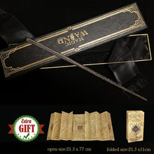 Load image into Gallery viewer, 32 Kinds of Metal Core Potter Magic Wands Cosplay Dumbledore Voldemort Lucius Malfoy Harried Magical Wand Ribbon Box with Gifts