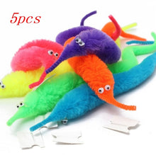 Load image into Gallery viewer, 3/5/10pcs Magic Twisty Fuzzy Worm Wiggle Moving Sea Horse Kids Close-up Street Comedy Magic Tricks Toys No Packdge Random TXTB1