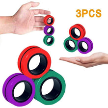 Load image into Gallery viewer, Anti-Stress Magnetic Rings Magnetic Bracelet Ring Unzip Toy Magic Ring Props Tools Decompression toys Magnetic Bracelet Ring HOT