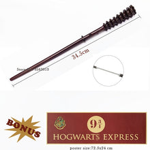 Load image into Gallery viewer, Metal Core Harries Pottered Magic Wands Cosplay Hermione Ron Lucius Dumbledore Wand Hogwart Platform 9 3/4 Poster as Gift no Box