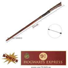 Load image into Gallery viewer, Metal Core Harries Pottered Magic Wands Cosplay Hermione Ron Lucius Dumbledore Wand Hogwart Platform 9 3/4 Poster as Gift no Box
