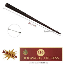 Load image into Gallery viewer, Metal Core Harries Pottered Magic Wands Cosplay Hermione Ron Lucius Dumbledore Wand Hogwart Platform 9 3/4 Poster as Gift no Box