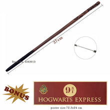 Load image into Gallery viewer, Metal Core Harries Pottered Magic Wands Cosplay Hermione Ron Lucius Dumbledore Wand Hogwart Platform 9 3/4 Poster as Gift no Box