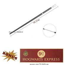 Load image into Gallery viewer, Metal Core Harries Pottered Magic Wands Cosplay Hermione Ron Lucius Dumbledore Wand Hogwart Platform 9 3/4 Poster as Gift no Box