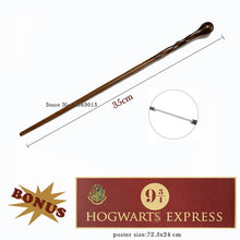 Load image into Gallery viewer, Metal Core Harries Pottered Magic Wands Cosplay Hermione Ron Lucius Dumbledore Wand Hogwart Platform 9 3/4 Poster as Gift no Box