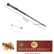Load image into Gallery viewer, Metal Core Harries Pottered Magic Wands Cosplay Hermione Ron Lucius Dumbledore Wand Hogwart Platform 9 3/4 Poster as Gift no Box