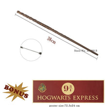 Load image into Gallery viewer, Metal Core Harries Pottered Magic Wands Cosplay Hermione Ron Lucius Dumbledore Wand Hogwart Platform 9 3/4 Poster as Gift no Box