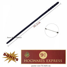 Load image into Gallery viewer, Metal Core Harries Pottered Magic Wands Cosplay Hermione Ron Lucius Dumbledore Wand Hogwart Platform 9 3/4 Poster as Gift no Box