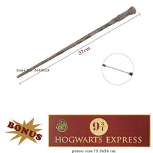 Load image into Gallery viewer, Metal Core Harries Pottered Magic Wands Cosplay Hermione Ron Lucius Dumbledore Wand Hogwart Platform 9 3/4 Poster as Gift no Box