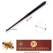 Load image into Gallery viewer, Metal Core Harries Pottered Magic Wands Cosplay Hermione Ron Lucius Dumbledore Wand Hogwart Platform 9 3/4 Poster as Gift no Box