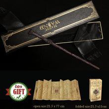 Load image into Gallery viewer, 32 Kinds of Metal Core Potter Magic Wands Cosplay Dumbledore Voldemort Lucius Malfoy Harried Magical Wand Ribbon Box with Gifts
