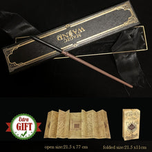 Load image into Gallery viewer, 32 Kinds of Metal Core Potter Magic Wands Cosplay Dumbledore Voldemort Lucius Malfoy Harried Magical Wand Ribbon Box with Gifts
