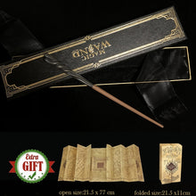 Load image into Gallery viewer, 32 Kinds of Metal Core Potter Magic Wands Cosplay Dumbledore Voldemort Lucius Malfoy Harried Magical Wand Ribbon Box with Gifts
