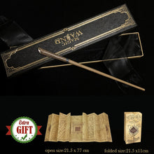 Load image into Gallery viewer, 32 Kinds of Metal Core Potter Magic Wands Cosplay Dumbledore Voldemort Lucius Malfoy Harried Magical Wand Ribbon Box with Gifts
