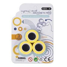 Load image into Gallery viewer, Anti-Stress Finger Magnetic Rings For Autism ADHD Anxiety Relief Focus Kids Decompression Fingertip Toys Magic Ring Props Tool
