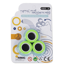 Load image into Gallery viewer, Anti-Stress Finger Magnetic Rings For Autism ADHD Anxiety Relief Focus Kids Decompression Fingertip Toys Magic Ring Props Tool
