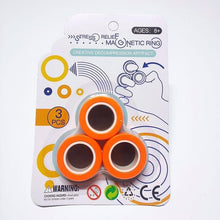 Load image into Gallery viewer, Anti-Stress Finger Magnetic Rings For Autism ADHD Anxiety Relief Focus Kids Decompression Fingertip Toys Magic Ring Props Tool
