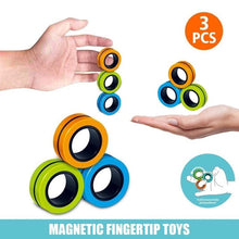 Load image into Gallery viewer, Anti-Stress Magnetic Rings Magnetic Bracelet Ring Unzip Toy Magic Ring Props Tools Decompression toys Magnetic Bracelet Ring HOT
