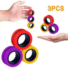 Load image into Gallery viewer, Anti-Stress Magnetic Rings Magnetic Bracelet Ring Unzip Toy Magic Ring Props Tools Decompression toys Magnetic Bracelet Ring HOT
