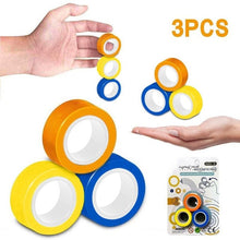 Load image into Gallery viewer, Anti-Stress Magnetic Rings Magnetic Bracelet Ring Unzip Toy Magic Ring Props Tools Decompression toys Magnetic Bracelet Ring HOT
