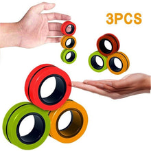 Load image into Gallery viewer, Anti-Stress Magnetic Rings Magnetic Bracelet Ring Unzip Toy Magic Ring Props Tools Decompression toys Magnetic Bracelet Ring HOT
