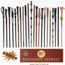 Load image into Gallery viewer, Metal Core Harries Pottered Magic Wands Cosplay Hermione Ron Lucius Dumbledore Wand Hogwart Platform 9 3/4 Poster as Gift no Box

