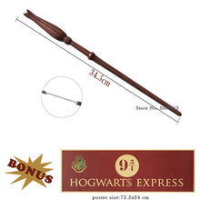 Load image into Gallery viewer, Metal Core Harries Pottered Magic Wands Cosplay Hermione Ron Lucius Dumbledore Wand Hogwart Platform 9 3/4 Poster as Gift no Box
