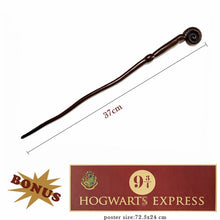 Load image into Gallery viewer, Metal Core Harries Pottered Magic Wands Cosplay Hermione Ron Lucius Dumbledore Wand Hogwart Platform 9 3/4 Poster as Gift no Box
